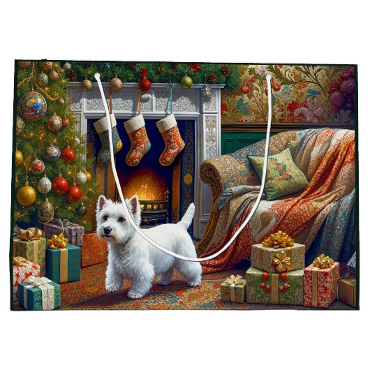 West Highland Terrier Large Gift Bag Große Geschenktüte (Rückseite)