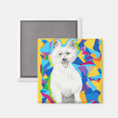 West Highland Terrier Magnet (Vorderseite/Rückseite)