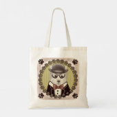 West Highland Terrier mit Brille Tote Bag Tragetasche (Rückseite)