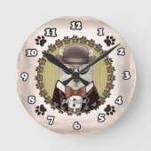 West Highland Terrier mit Brille Uhr (Vorderseite)