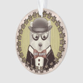 West Highland Terrier mit Brillen Ornament (Vorderseite)