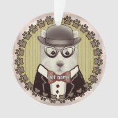 West Highland Terrier mit Brillen Ornament (Vorderseite)