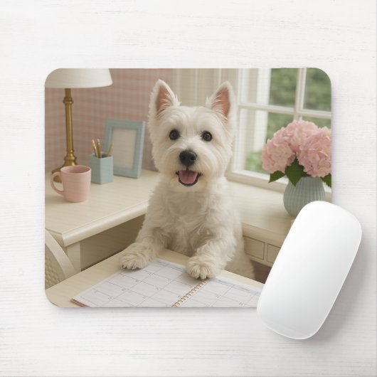 West Highland Terrier Mousepad - Arbeiten von Zuha (Mit Mouse)