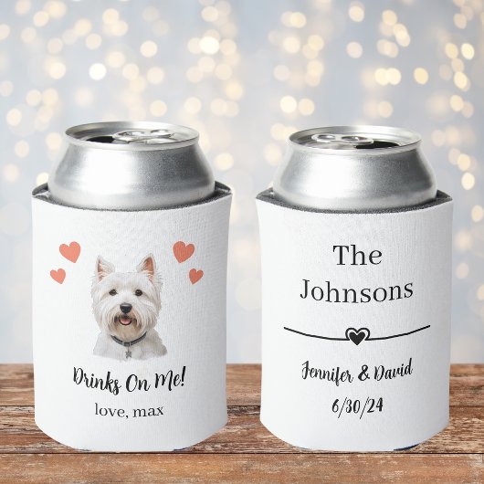 West Highland Terrier Pet Wedding Can Cooler Dosenkühler