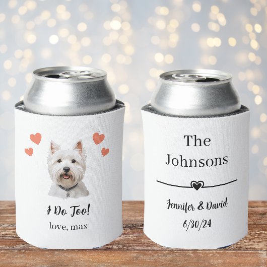 West Highland Terrier Pet Wedding Can Cooler Dosenkühler