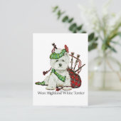 West Highland Terrier Postkarte (Stehend Vorderseite)
