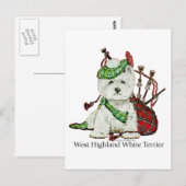 West Highland Terrier Postkarte (Vorne/Hinten)