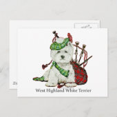 West Highland Terrier Postkarte (Vorne/Hinten)