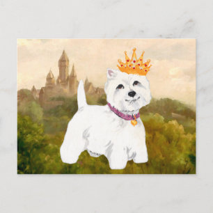 West Highland Terrier Prinzessin / Prinz Postkarte