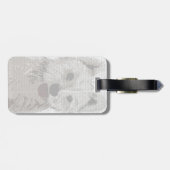 West Highland Terrier Schlicht Gepäckanhänger (Rückseite horizontal)