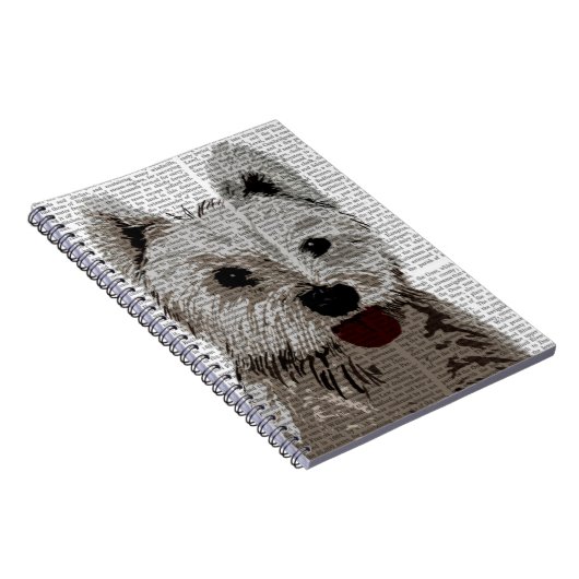 West Highland Terrier Schlicht Notizblock (Rechte Seite)