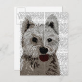 West Highland Terrier Schlicht Postkarte (Vorne/Hinten)