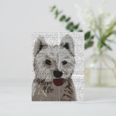 West Highland Terrier Schlicht Postkarte (Stehend Vorderseite)