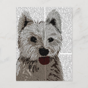 West Highland Terrier Schlicht Postkarte