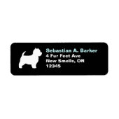 West Highland Terrier Silhouette Westie Adresse (Vorne)