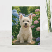 West Highland Terrier Spring Summer Grußkarte Karte (Vorderseite)