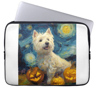 West Highland Terrier Süßer Hund Halloween Jack O  Laptopschutzhülle