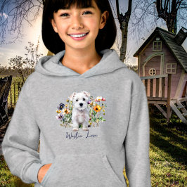 West Highland Terrier und Wildblumen Hoodie