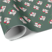 West Highland Terrier Weihnachtsbäume Geschenkpapier (Rolleneckpunkt)