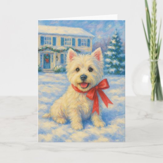 West Highland Terrier Weihnachtskarte Karte (Vorderseite)