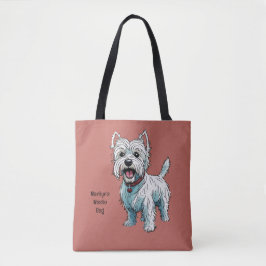 West Highland Terrier, Westie. bearbeitbar Tasche