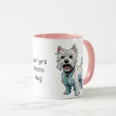 West Highland Terrier, Westie. bearbeitbar Tasse (VorderseiteRechts)