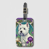 West Highland Terrier Westie Gepäckanhänger (Vorderseite Vertikal)
