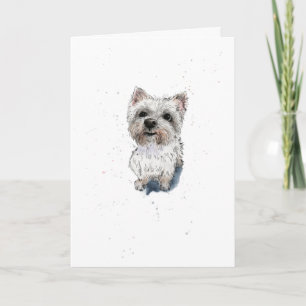 West Highland Terrier Westie süßer Hund Geburtstag Karte