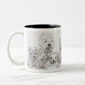 West Highland Terrier Zweifarbige Tasse (Links)