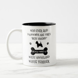 West Highland Terrier  Zweifarbige Tasse