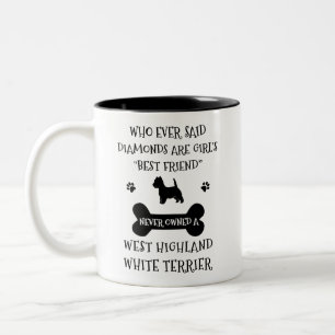 West Highland Terrier  Zweifarbige Tasse