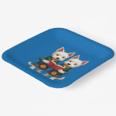 West Highland Terriers Burns Supper Reading Poetry Pappteller (Gewinkelt)