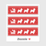 West Highland Terriers Christmas Schlitten Hunde Aufkleber<br><div class="desc">Eine skurrile Darstellung eines Teams von West Highland Terriers,  das den Schlitten des Weihnachtsmannes mit einem Eichhörnchen zieht. Dieser humorvolle Westies-Aufkleber eignet sich hervorragend zum Abdichten von Umschlägen,  zum Aufkleben auf Wasserflaschen,  Notizbüchern oder sogar Ihrem Auto. Set von 3 Aufklebern in verschiedenen Größen erhältlich.</div>