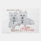 West Highland Terriers Mother Day Handtuch (Horizontal)