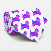 West Highland Westie Terrier Pink Silhouette White