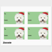 West Highland White Christmas Stickers (Blatt)