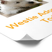 West Highland White Terrier Adoption heute Signs W Poster (Ecke)