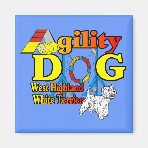 West_Highland_White_Terrier_Agility Magnet