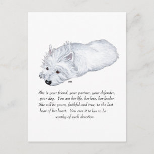 West Highland White Terrier Andenken Postkarte