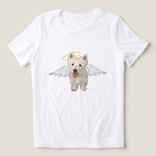 West Highland White Terrier Angel Tri-Blend Shirt (Design Vorderseite)