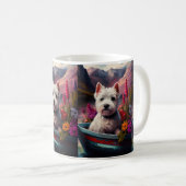 West Highland White Terrier auf dem Schiff Kaffeetasse (VorderseiteRechts)