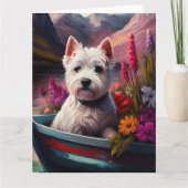 West Highland White Terrier auf dem Schiff Karte (Vorderseite)