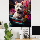 West Highland White Terrier auf dem Schiff Poster (Heimbüro)