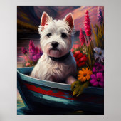 West Highland White Terrier auf dem Schiff Poster (Vorne)