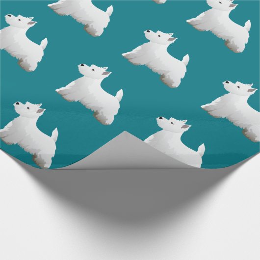 West Highland White Terrier Basic Breed Design Geschenkpapier (Ecke)