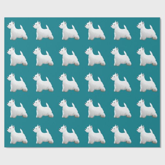 West Highland White Terrier Basic Breed Design Geschenkpapier (Flach)
