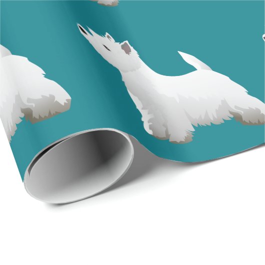 West Highland White Terrier Basic Breed Design Geschenkpapier (Rolleneckpunkt)