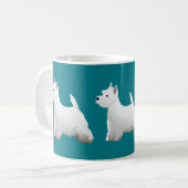 West Highland White Terrier Basic Breed Design Kaffeetasse (Vorderseite Links)