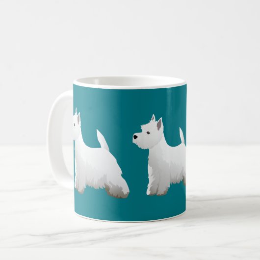 West Highland White Terrier Basic Breed Design Kaffeetasse (Vorderseite Links)