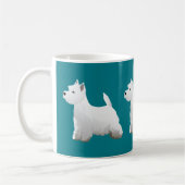 West Highland White Terrier Basic Breed Design Kaffeetasse (Links)
